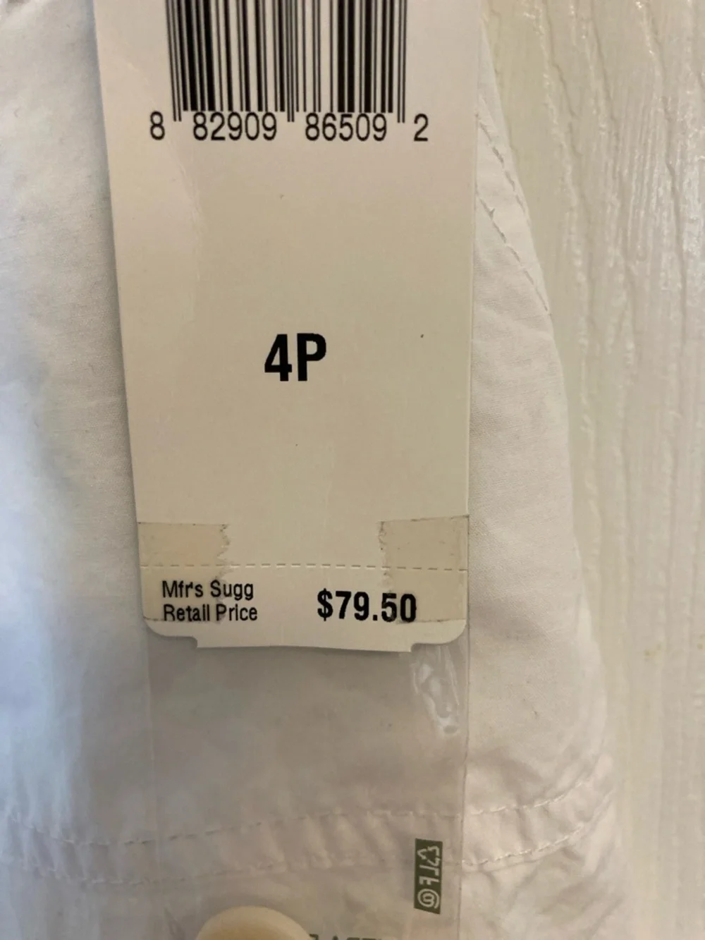 Lauren Ralph Lauren White Cotton Belted Crop Pants with Gold D-Ring - Picture 4 of 11